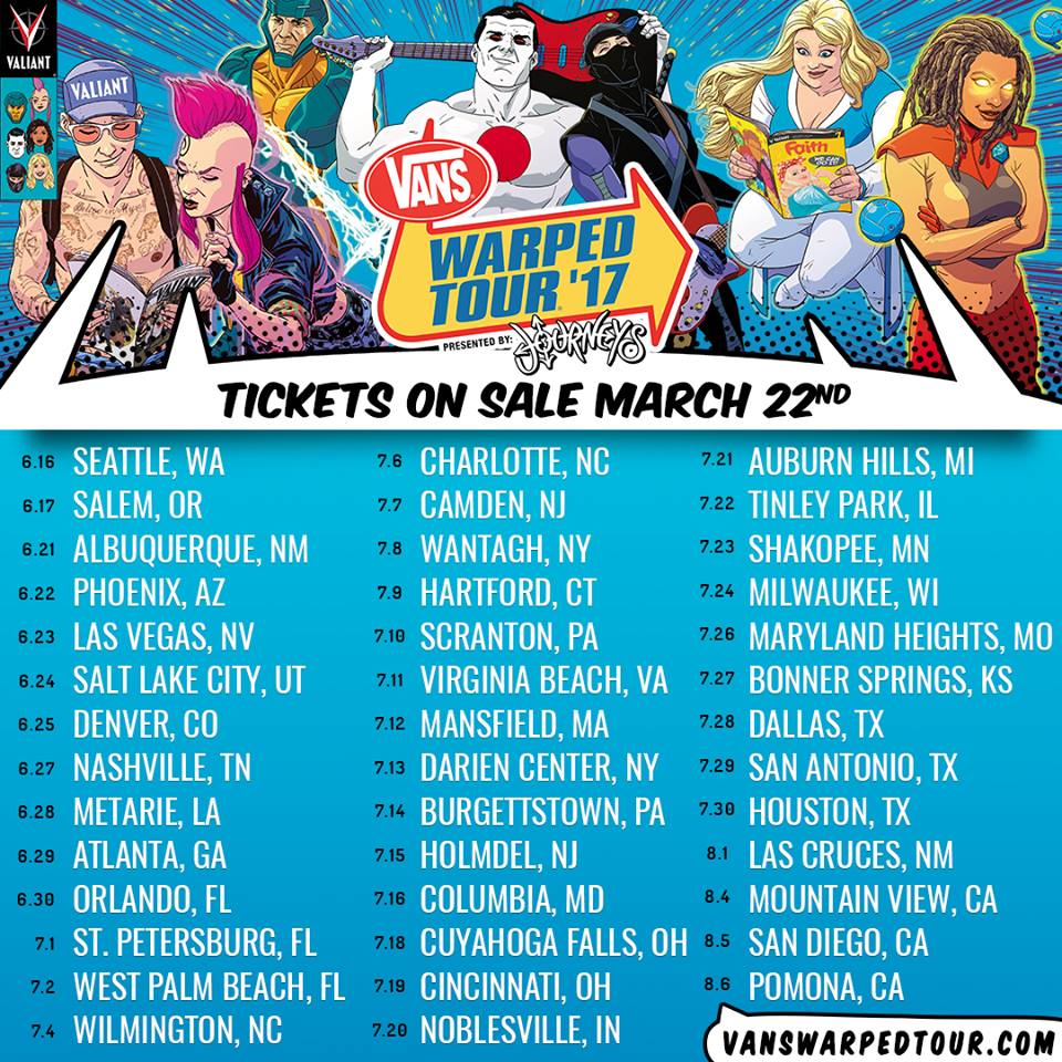 warped tour 2017 lineup